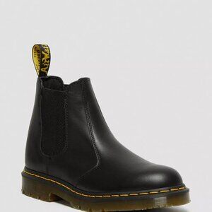 Dr. Martens Black Chelsea Ankle Boots with Yellow Stitching